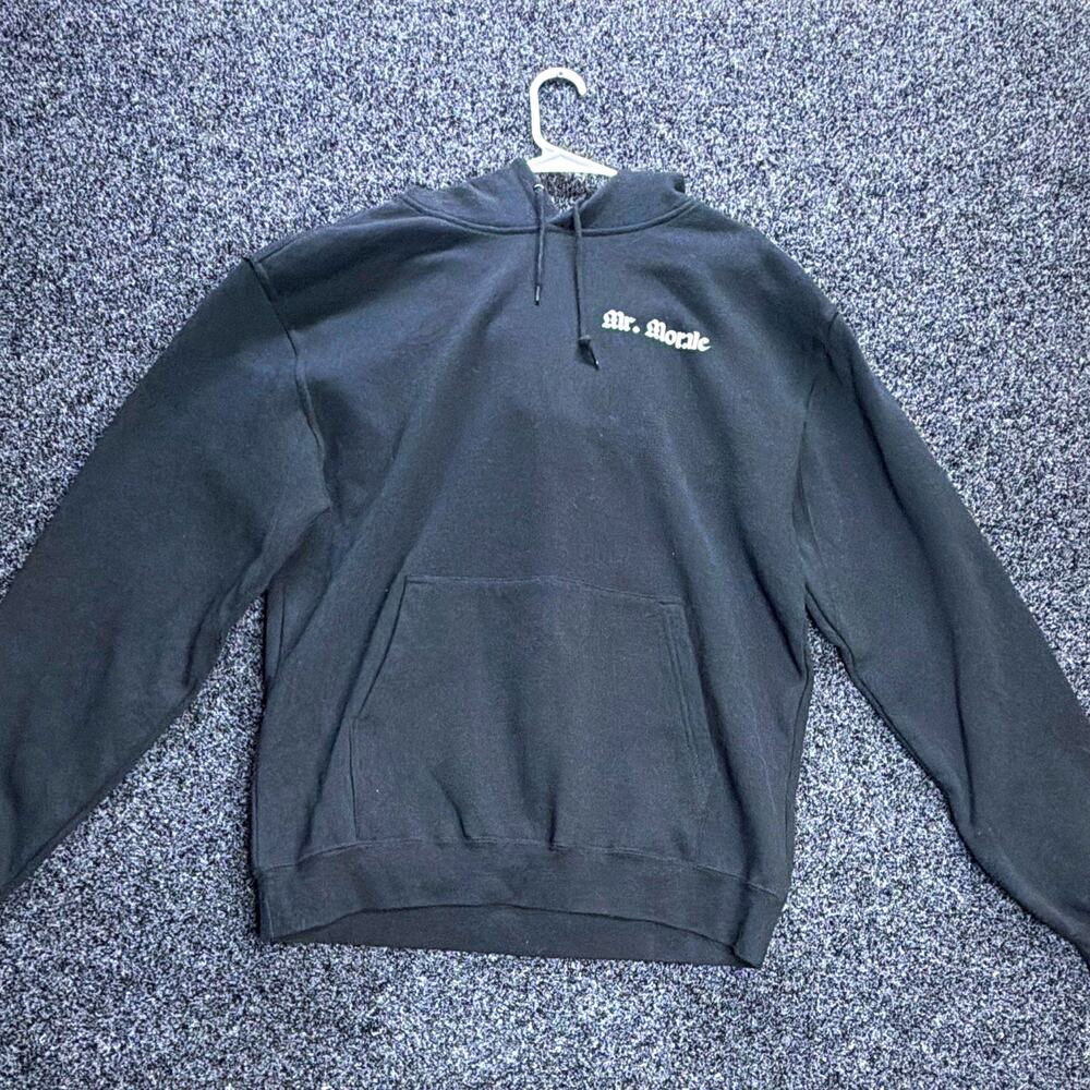 OKLAMA Men's Black Pullover Hooded Fleece Hoodie L The Big Steppers Mr. Morale